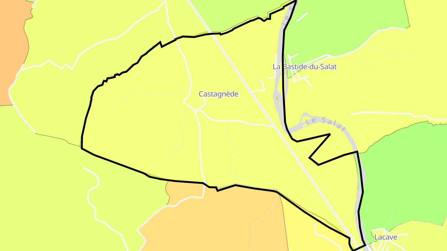 Carte des prix de l'immobilier Castagnède