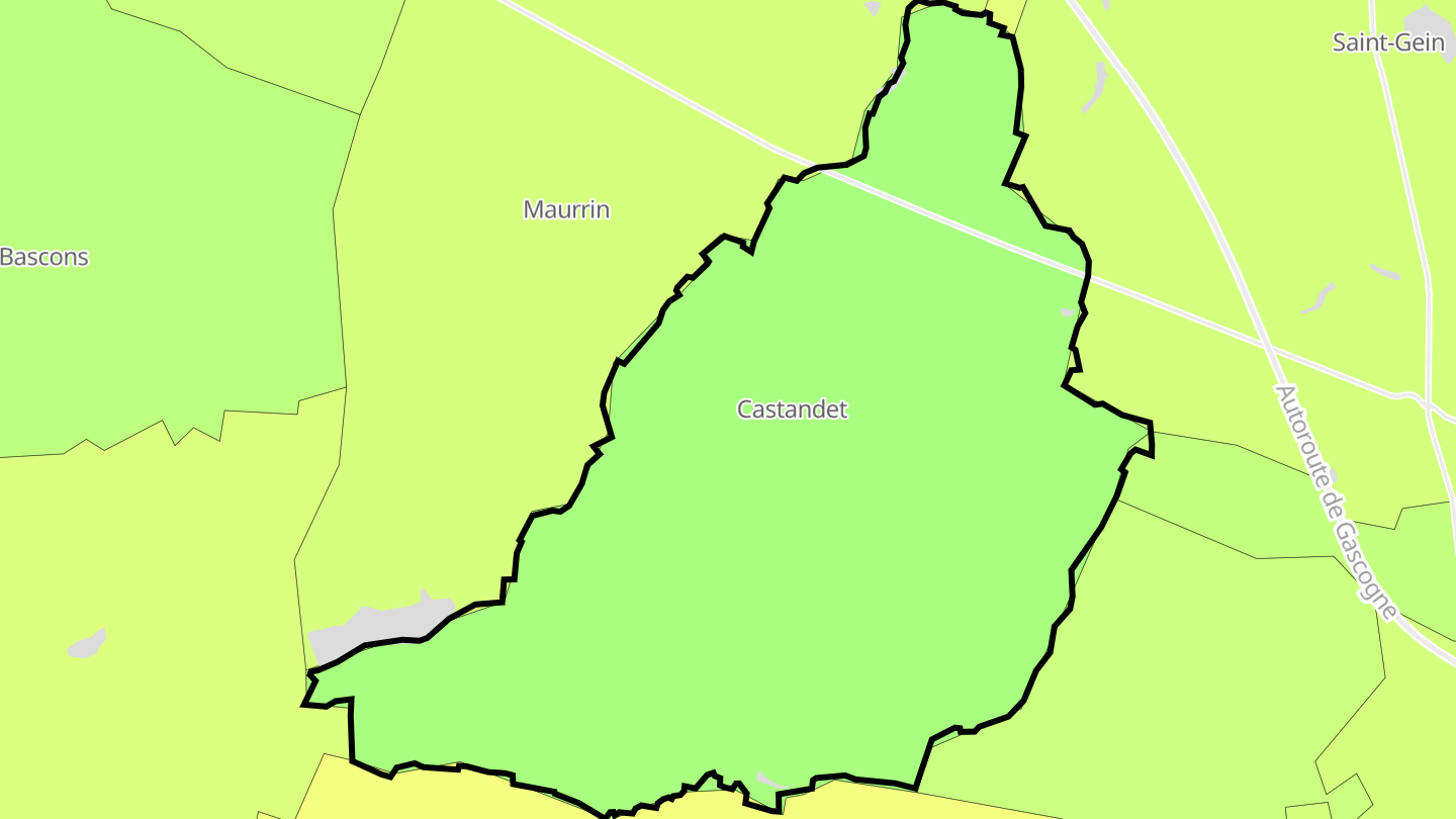 Carte des prix de l'immobilier Castandet