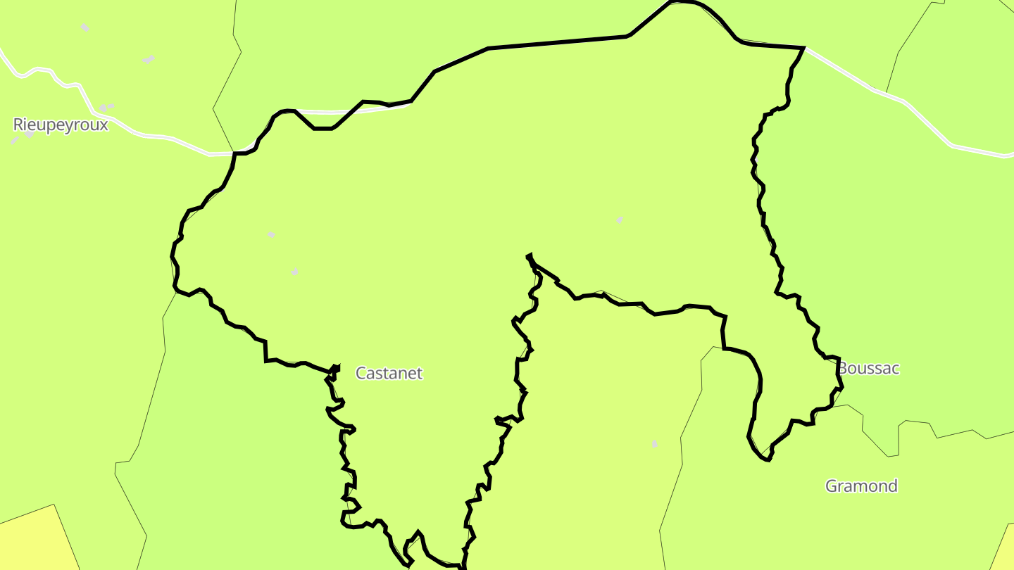 Carte des prix de l'immobilier Castanet
