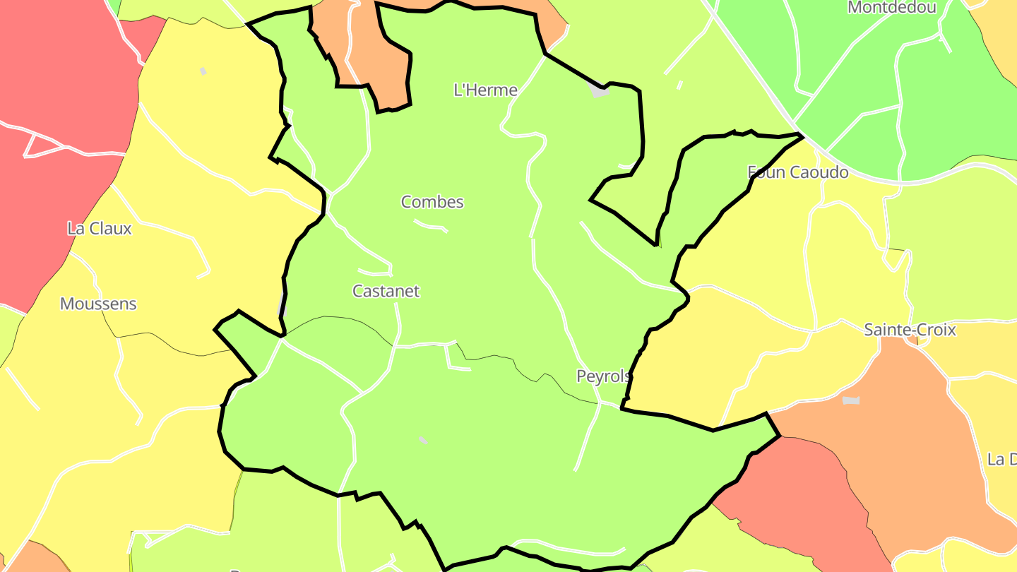 Carte des prix de l'immobilier Castanet