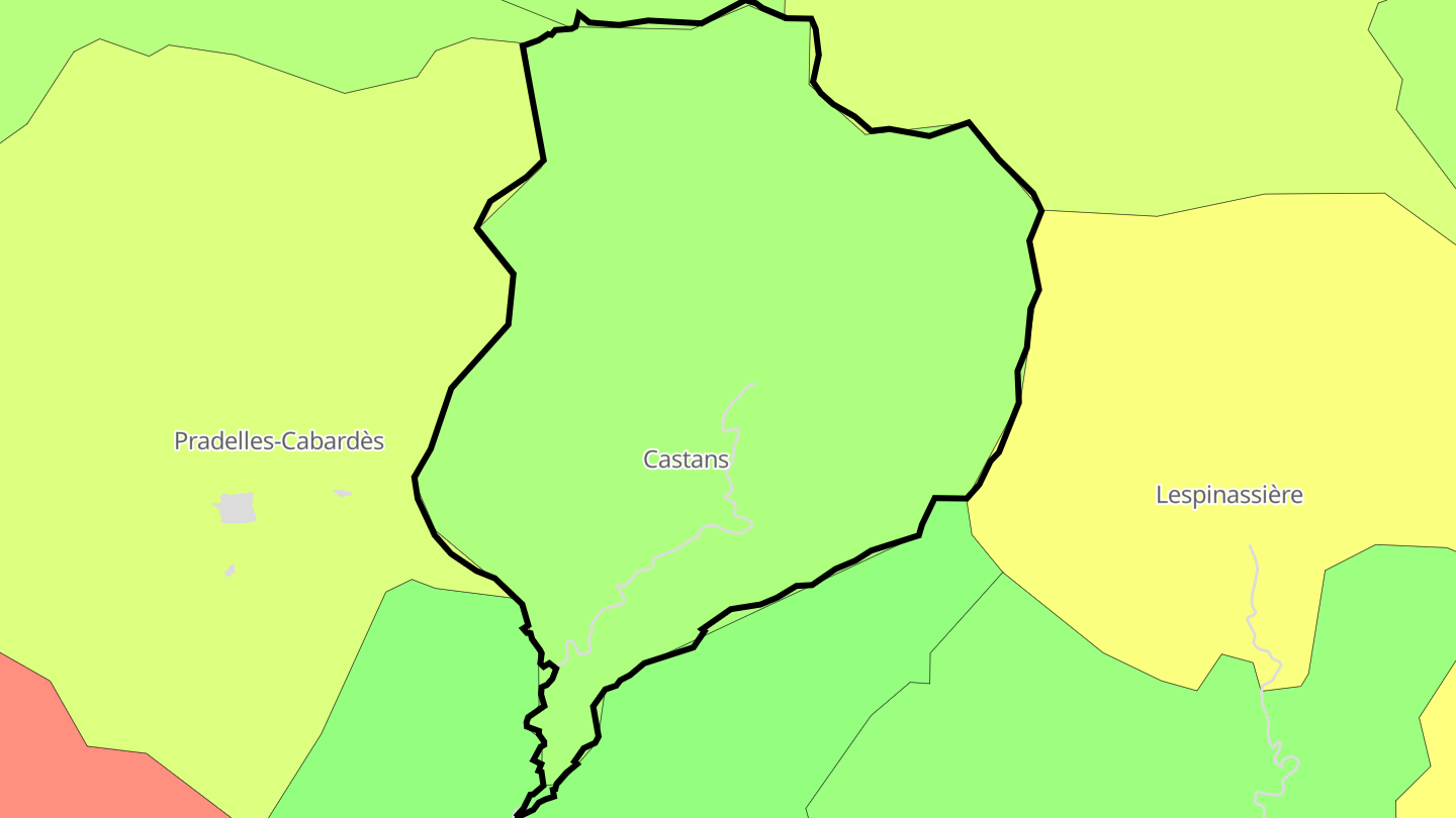 Carte des prix de l'immobilier Castans