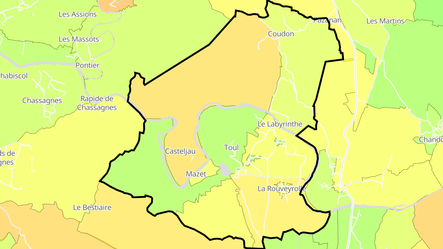 Carte des prix de l'immobilier Casteljau