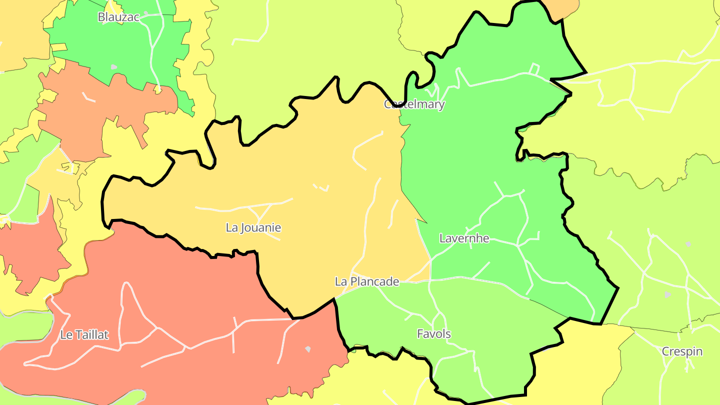Carte des prix de l'immobilier Castelmary