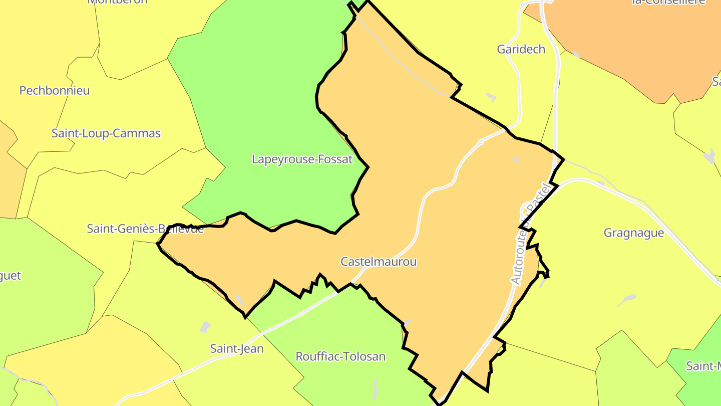 Carte des prix de l'immobilier Castelmaurou