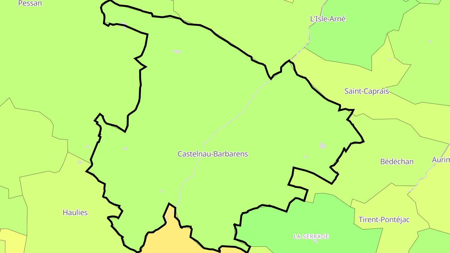 Carte des prix de l'immobilier Castelnau-Barbarens