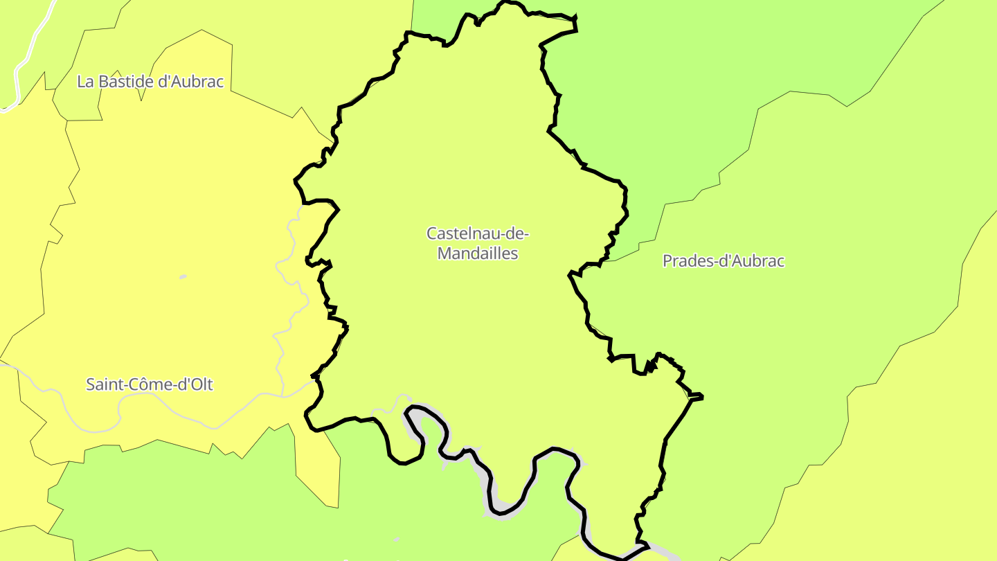 Carte des prix de l'immobilier Castelnau-de-Mandailles