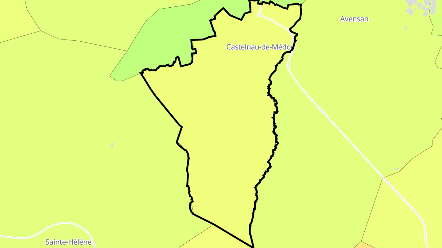 Carte des prix de l'immobilier Castelnau-de-Médoc