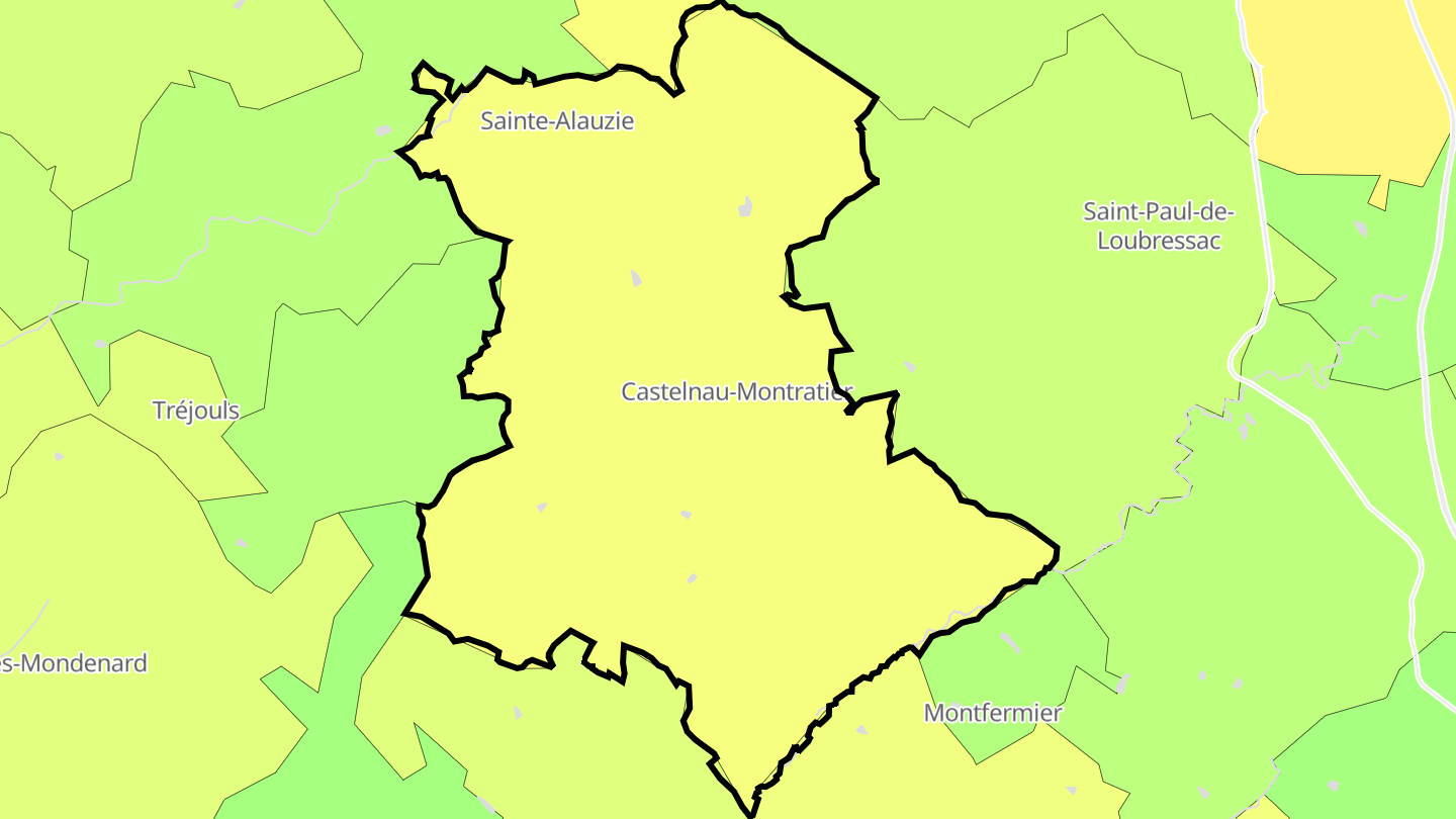 Carte des prix de l'immobilier Castelnau-Montratier