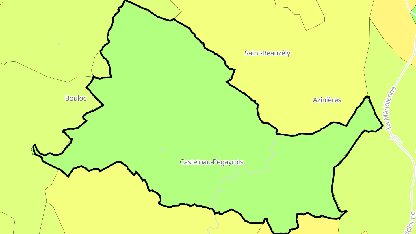 Carte des prix de l'immobilier Castelnau-Pégayrols