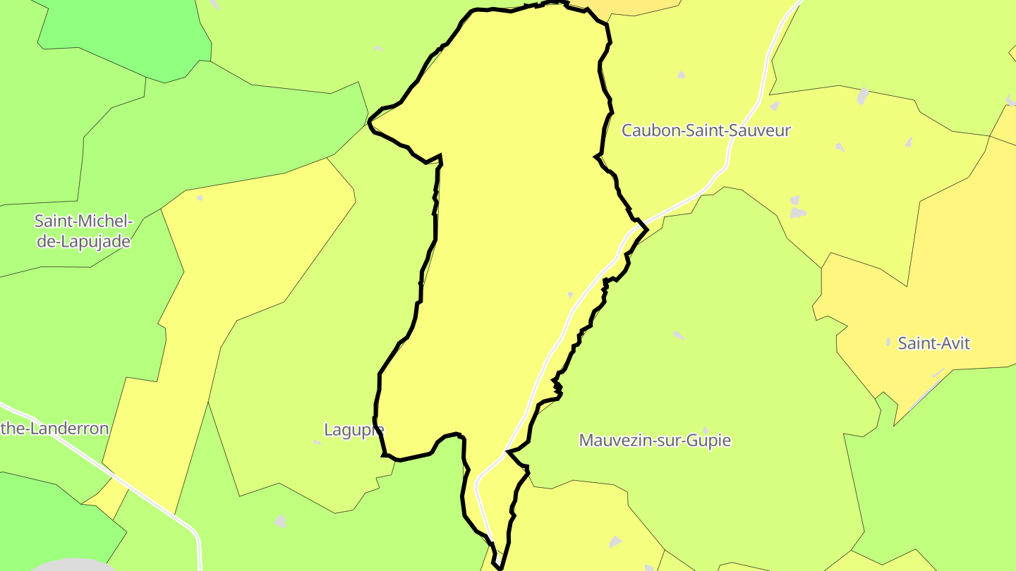 Carte des prix de l'immobilier Castelnau-sur-Gupie