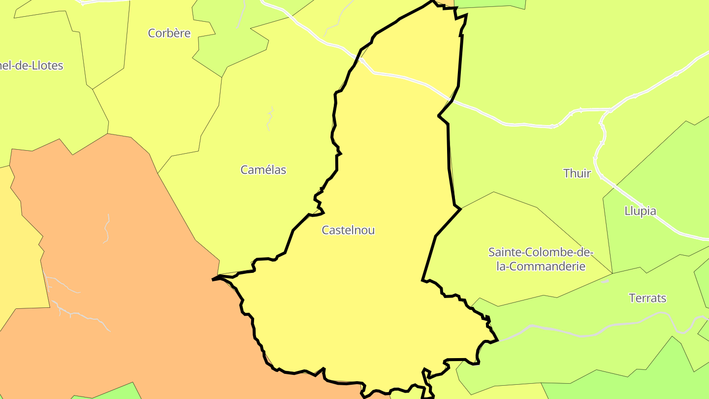 Carte des prix de l'immobilier Castelnou