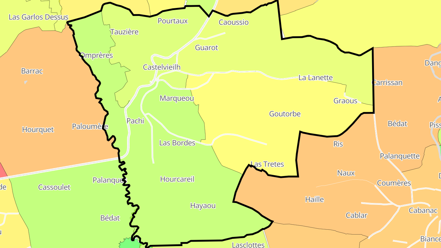 Carte des prix de l'immobilier Castelvieilh