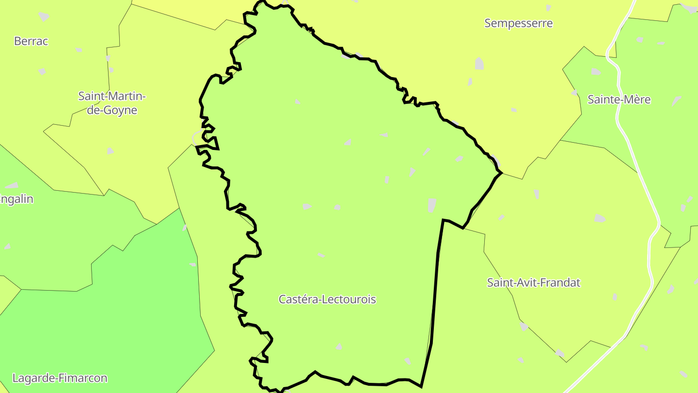 Carte des prix de l'immobilier Castéra-Lectourois