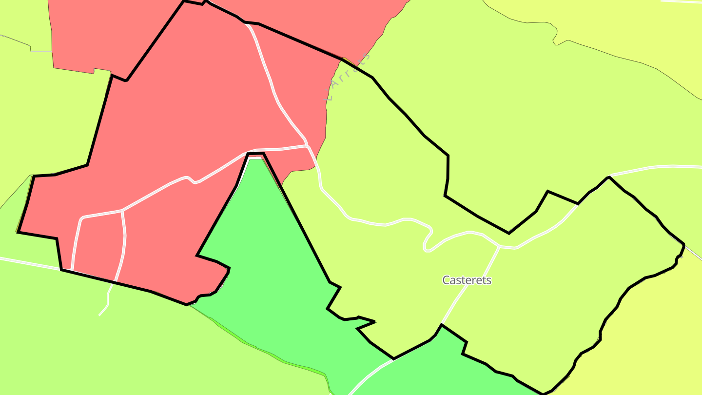 Carte des prix de l'immobilier Casterets