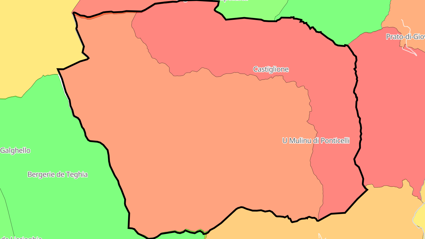 Carte des prix de l'immobilier Castiglione
