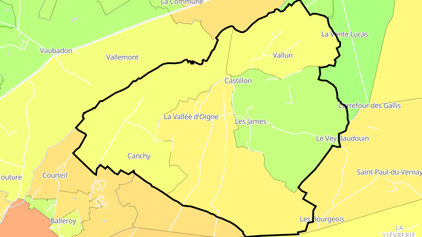 Carte des prix de l'immobilier Castillon
