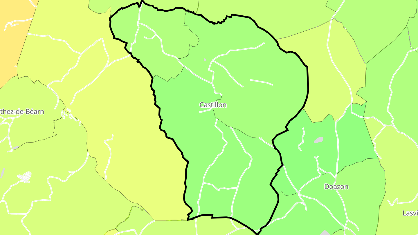 Carte des prix de l'immobilier Castillon
