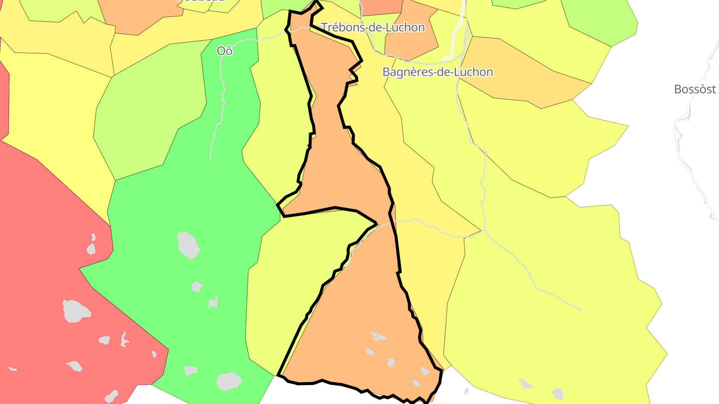 Carte des prix de l'immobilier Castillon-de-Larboust