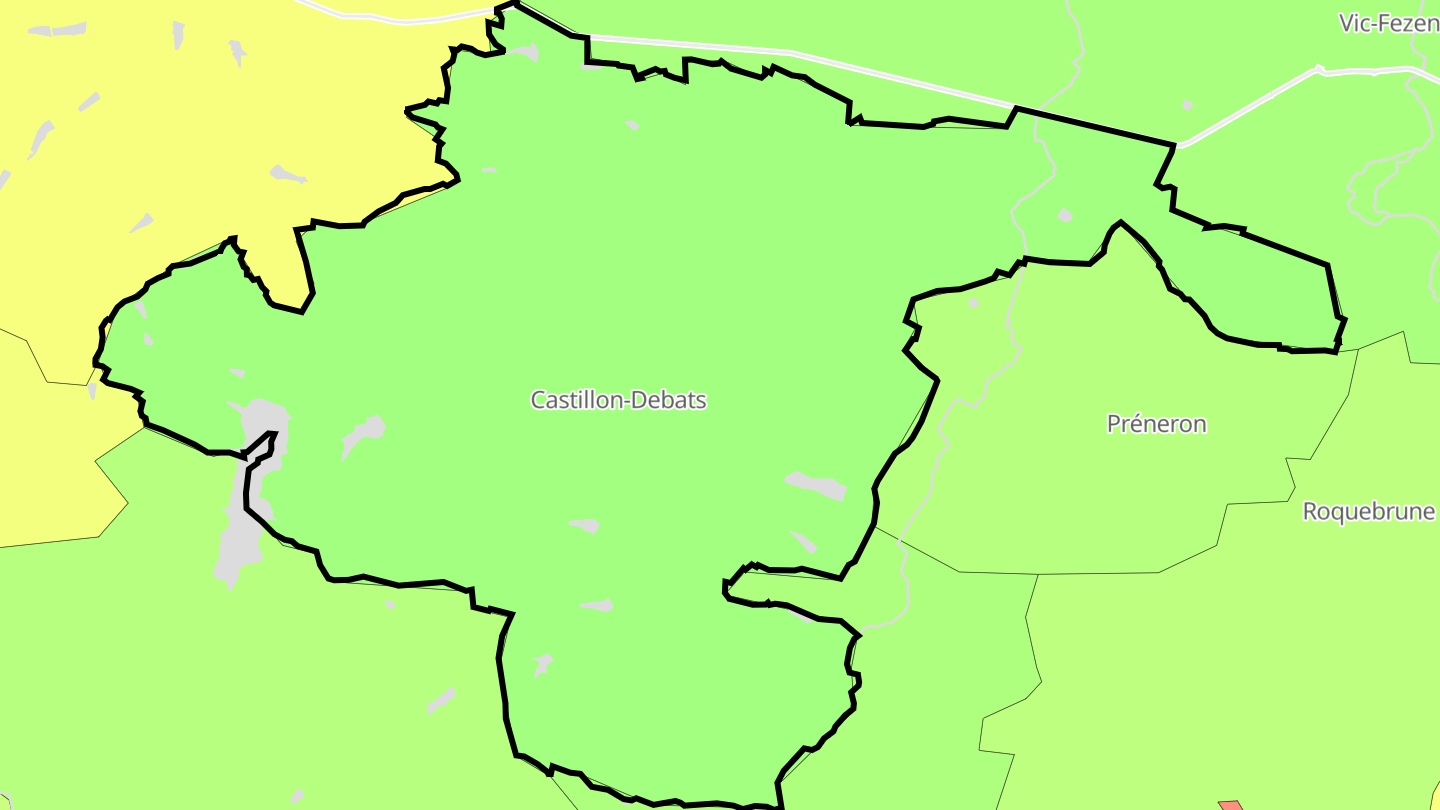Carte des prix de l'immobilier Castillon-Debats