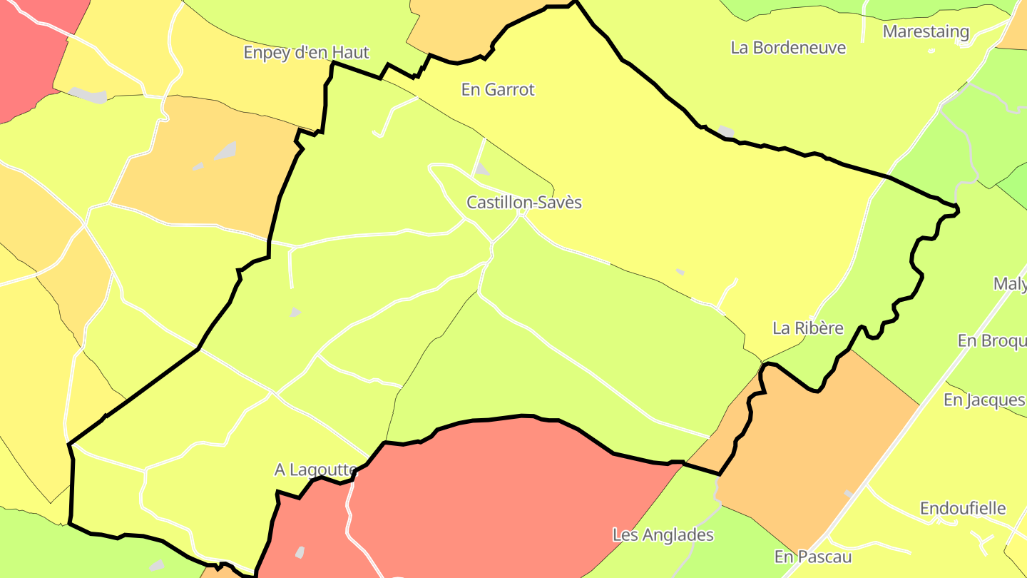 Carte des prix de l'immobilier Castillon-Savès