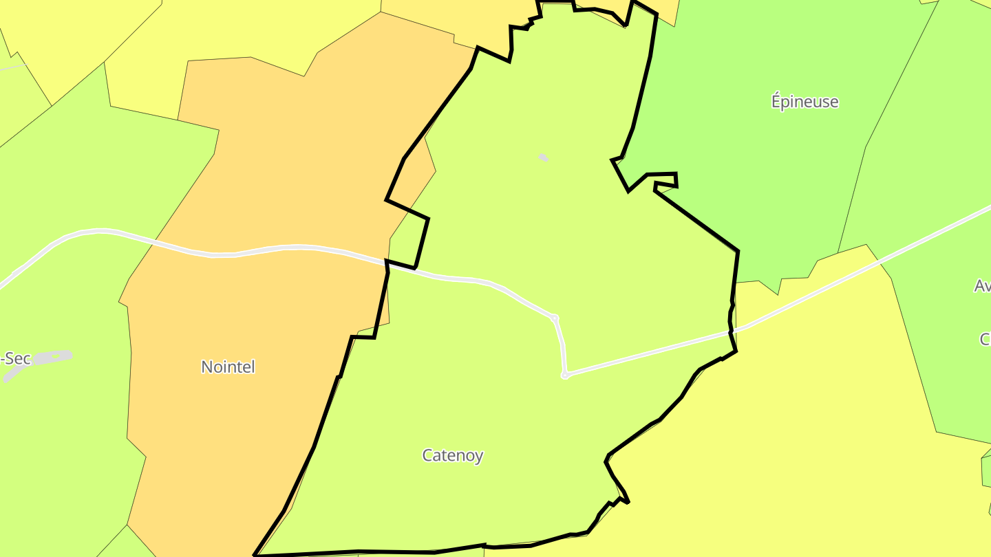 Carte des prix de l'immobilier Catenoy