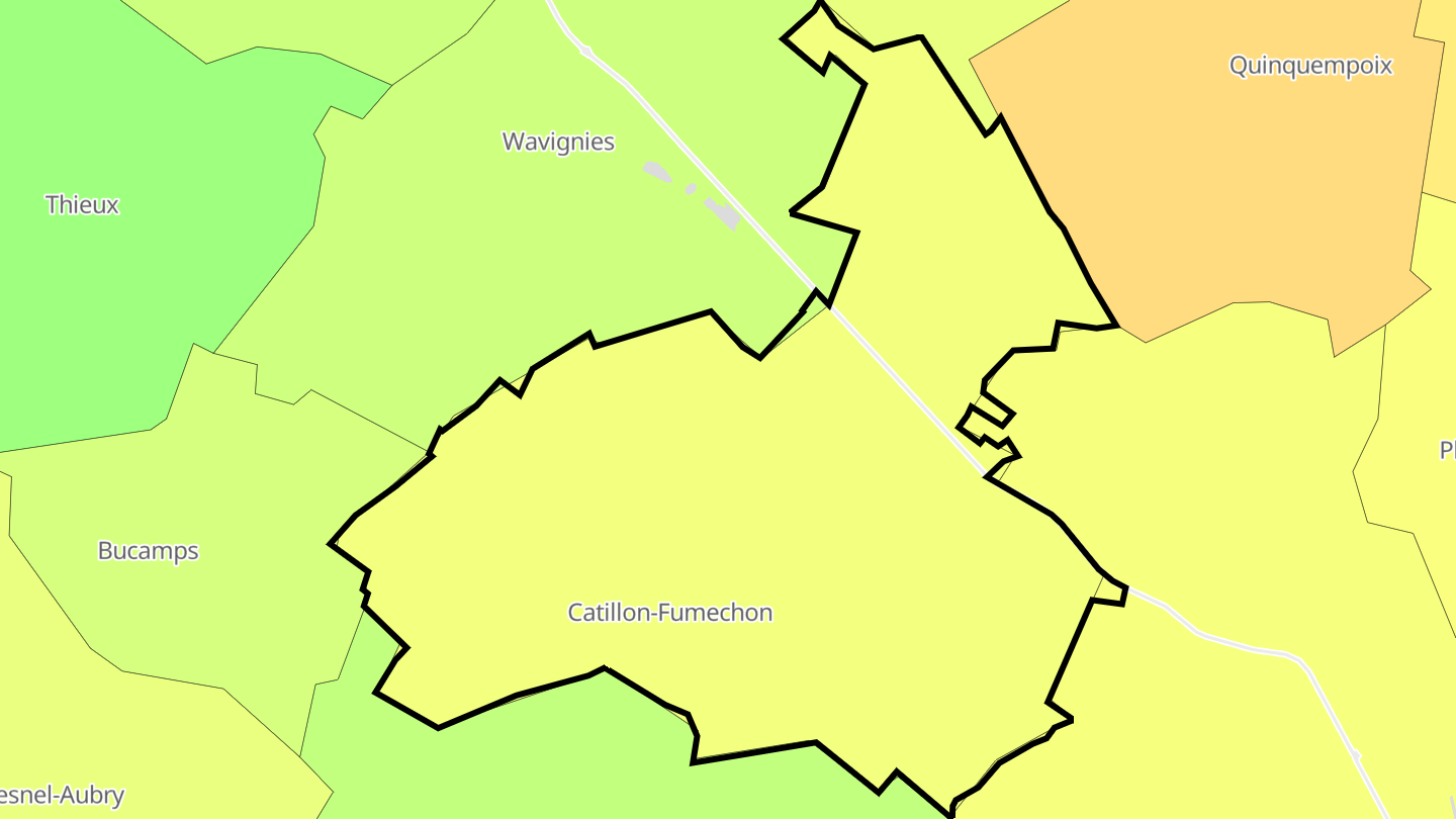 Carte des prix de l'immobilier Catillon-Fumechon