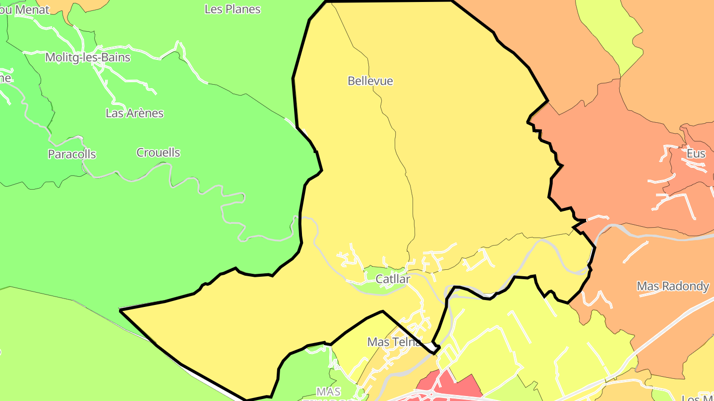Carte des prix de l'immobilier Catllar