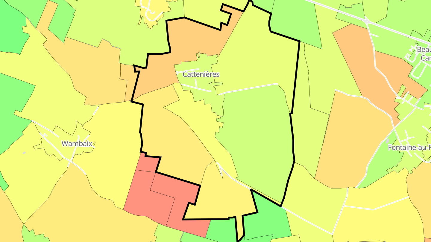 Carte des prix de l'immobilier Cattenières