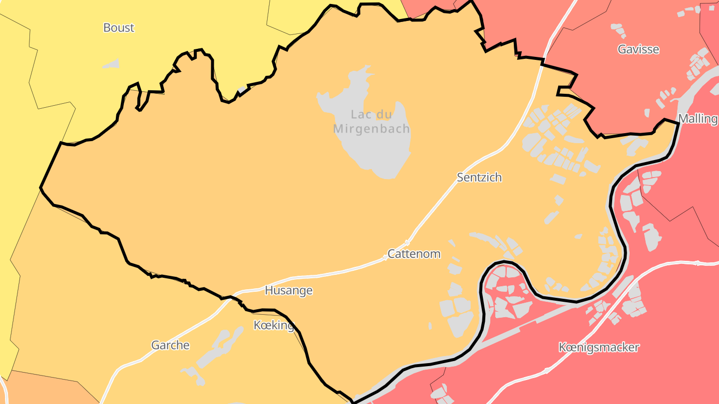 Carte des prix de l'immobilier Cattenom
