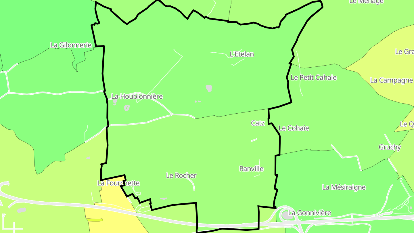 Carte des prix de l'immobilier Catz