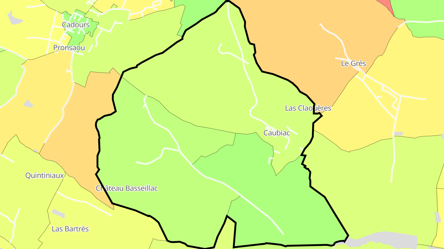 Carte des prix de l'immobilier Caubiac