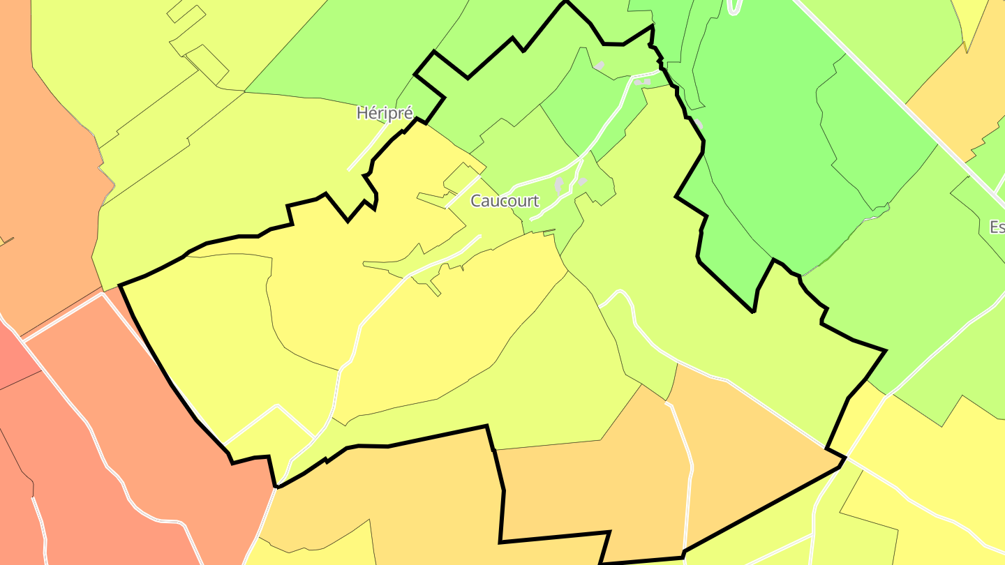 Carte des prix de l'immobilier Caucourt