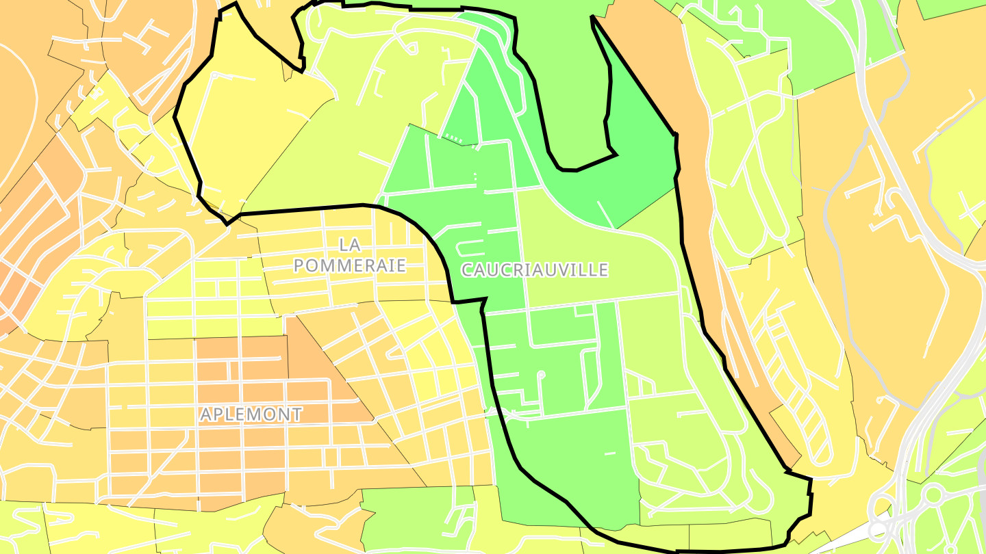 Carte des prix de l'immobilier Caucriauville