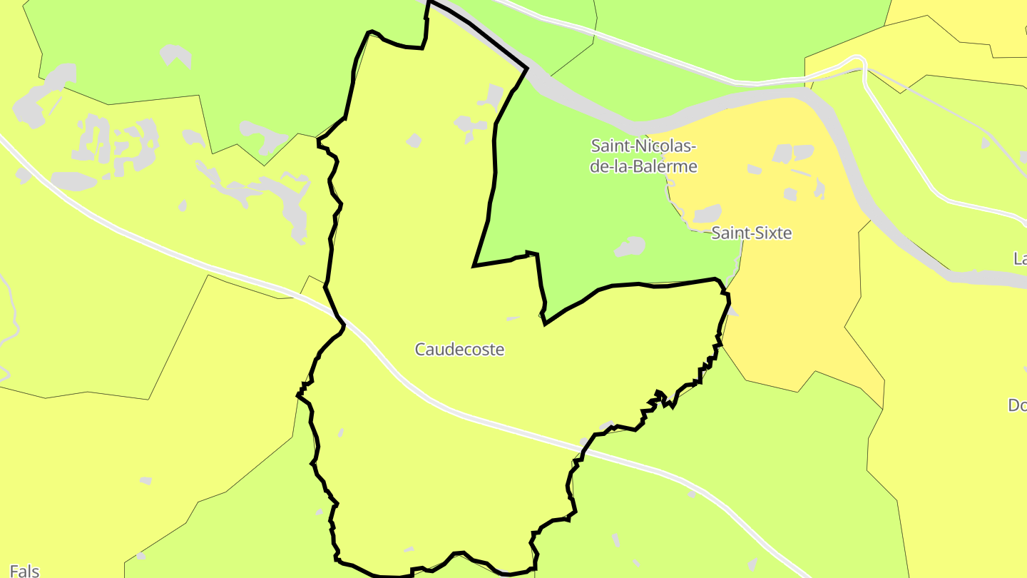 Carte des prix de l'immobilier Caudecoste