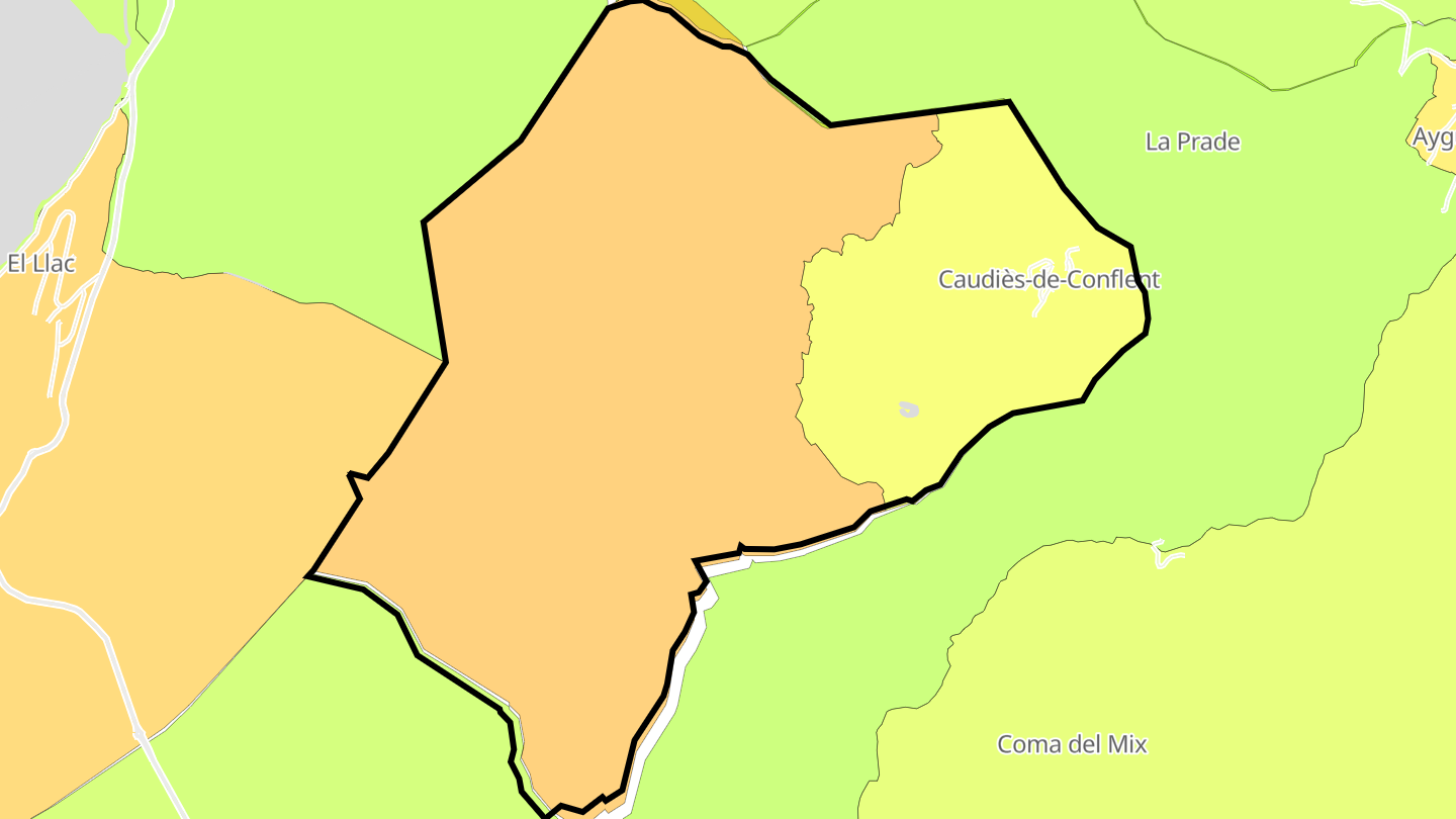Carte des prix de l'immobilier Caudiès-de-Conflent