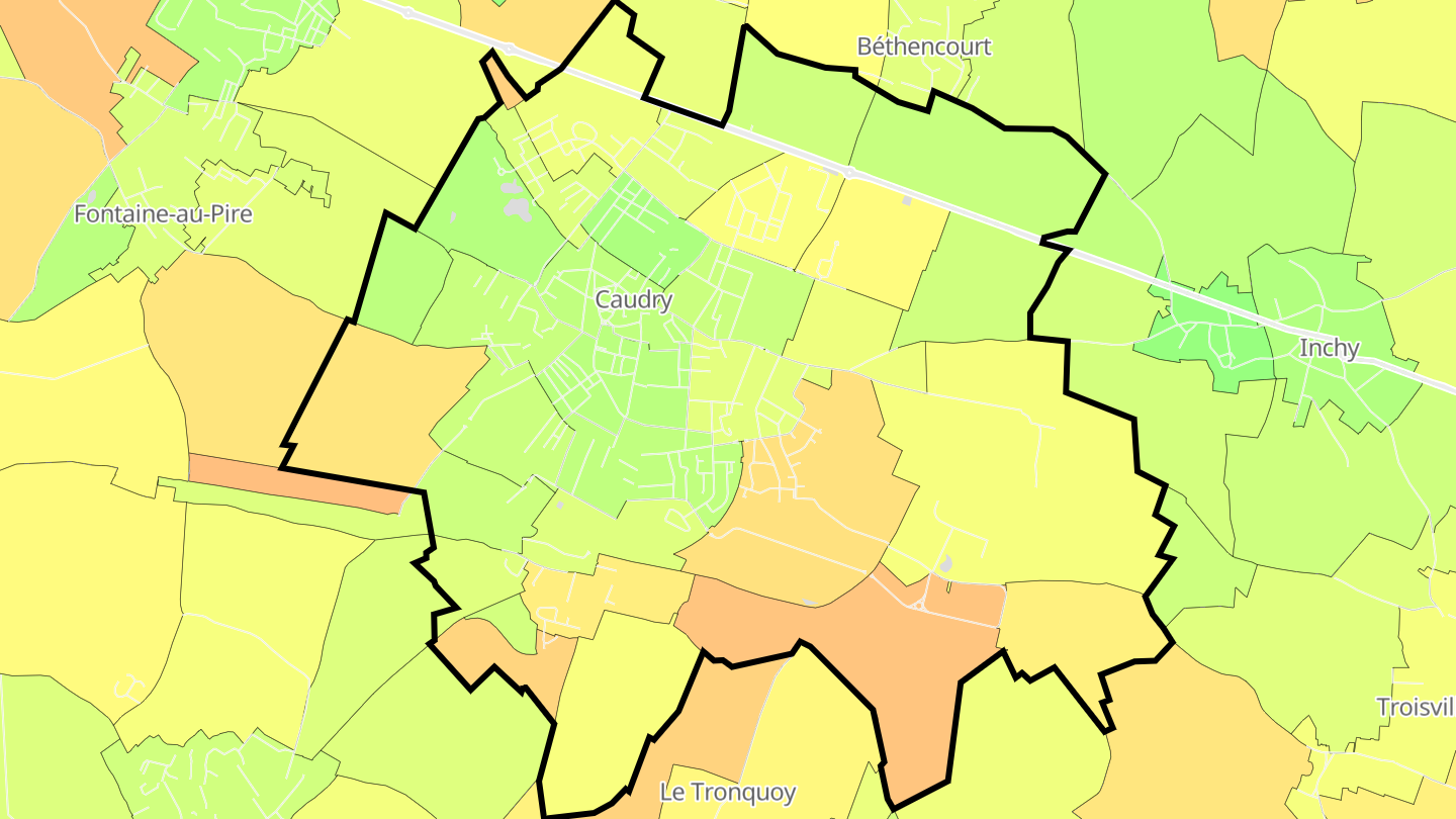 Carte des prix de l'immobilier Caudry