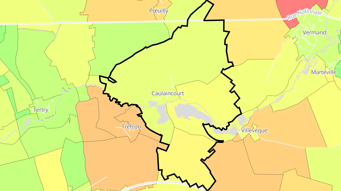 Carte des prix de l'immobilier Caulaincourt