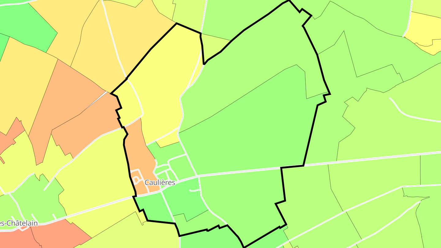 Carte des prix de l'immobilier Caulières
