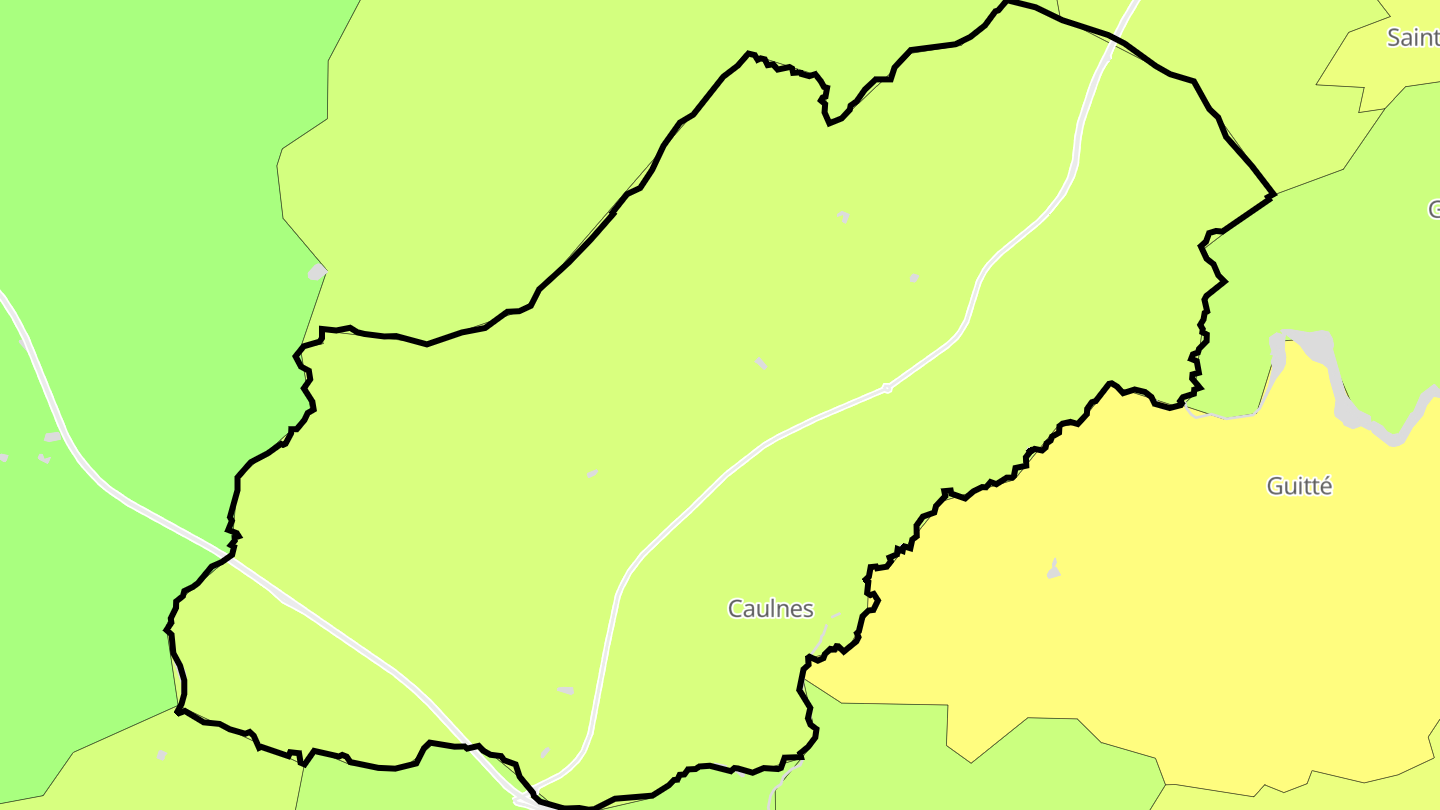 Carte des prix de l'immobilier Caulnes