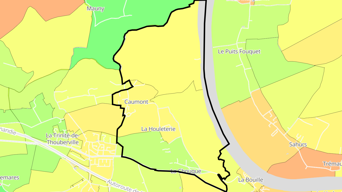 Carte des prix de l'immobilier Caumont