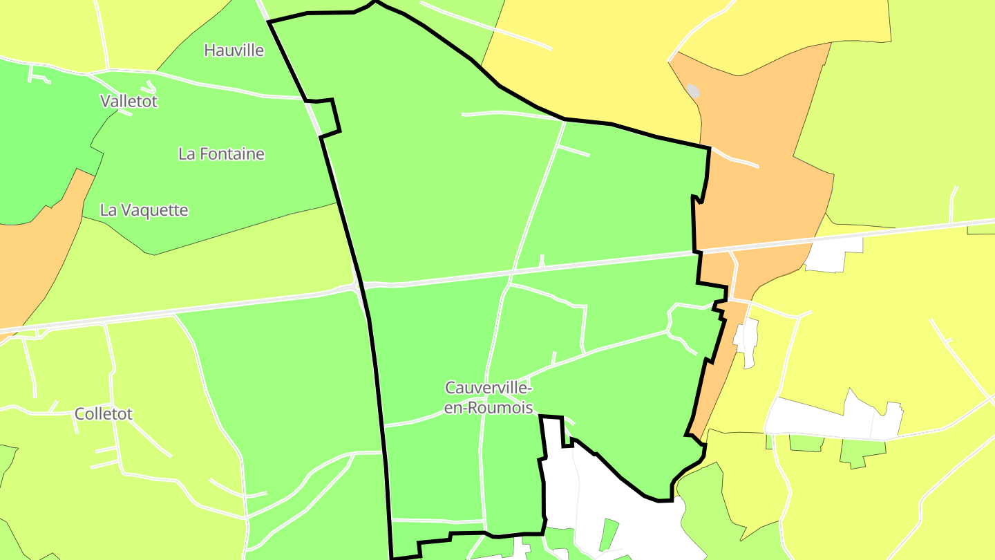 Carte des prix de l'immobilier Cauverville-en-Roumois
