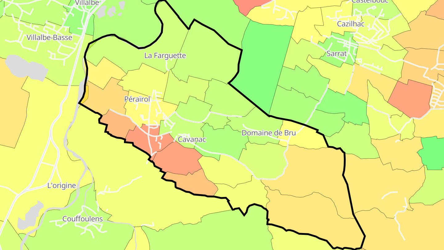 Carte des prix de l'immobilier Cavanac