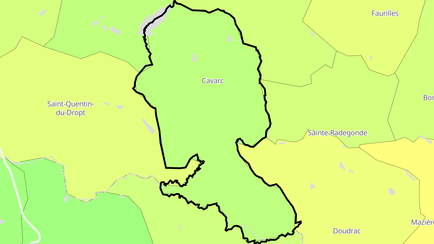 Carte des prix de l'immobilier Cavarc