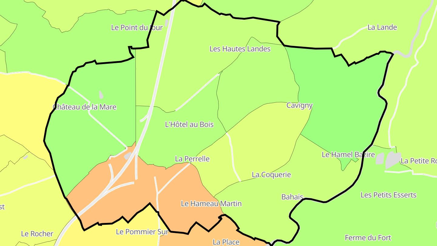 Carte des prix de l'immobilier Cavigny
