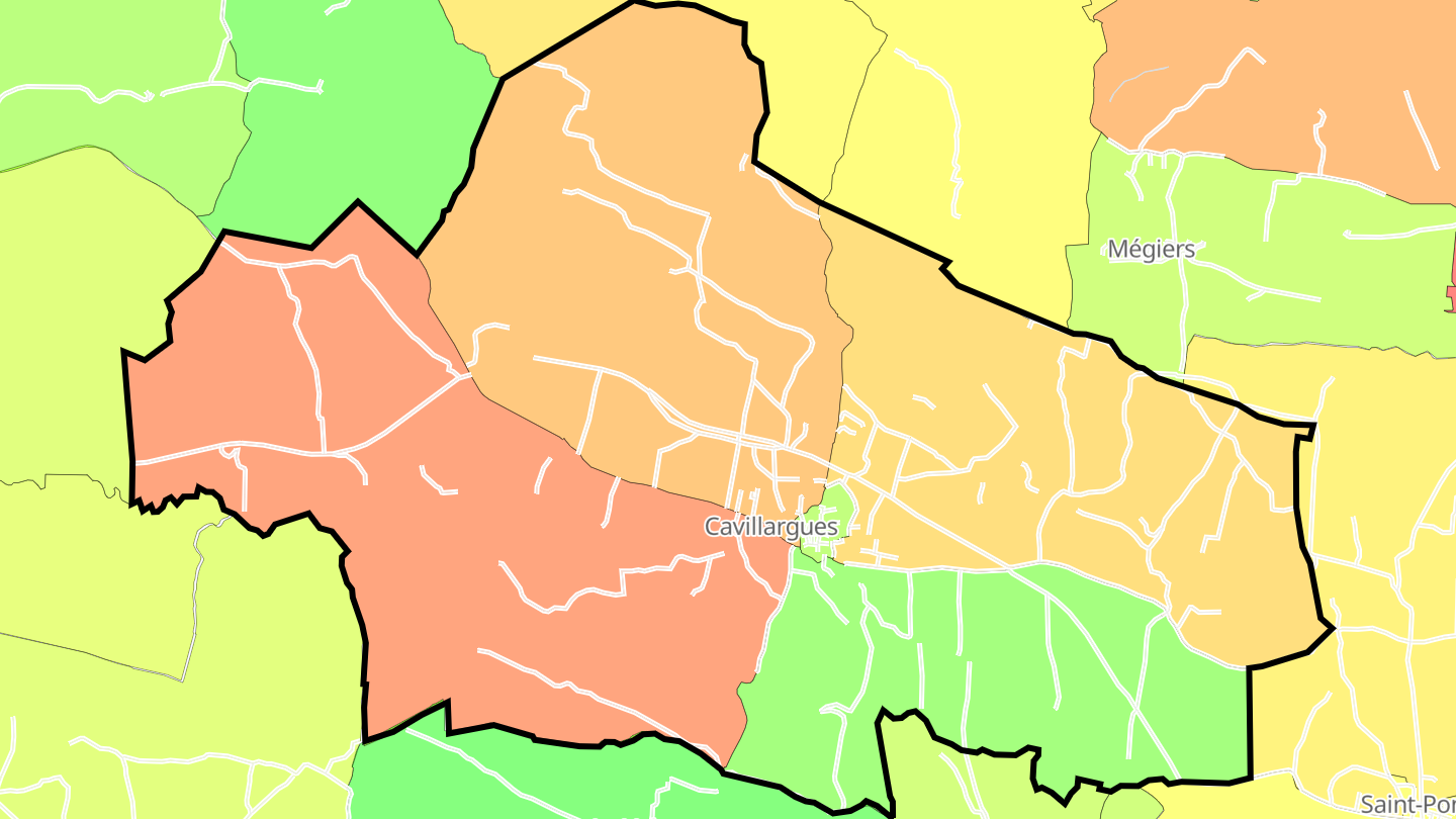 Carte des prix de l'immobilier Cavillargues