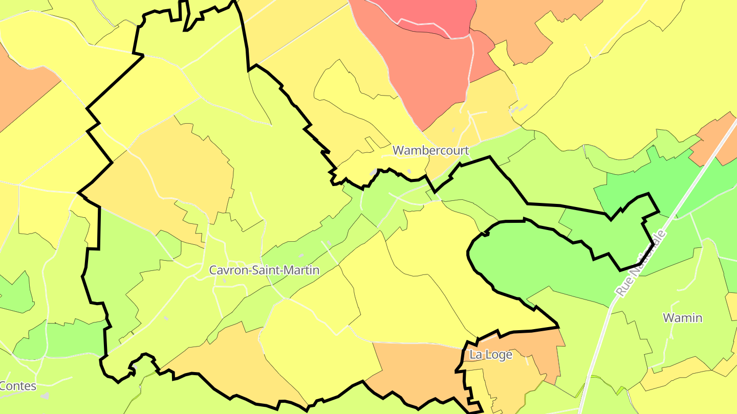Carte des prix de l'immobilier Cavron-Saint-Martin