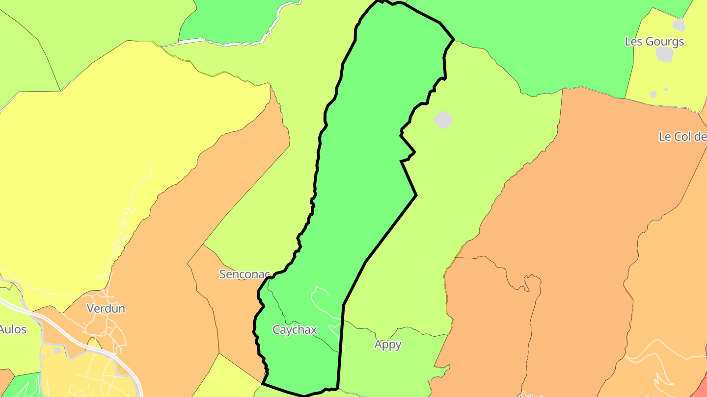 Carte des prix de l'immobilier Caychax