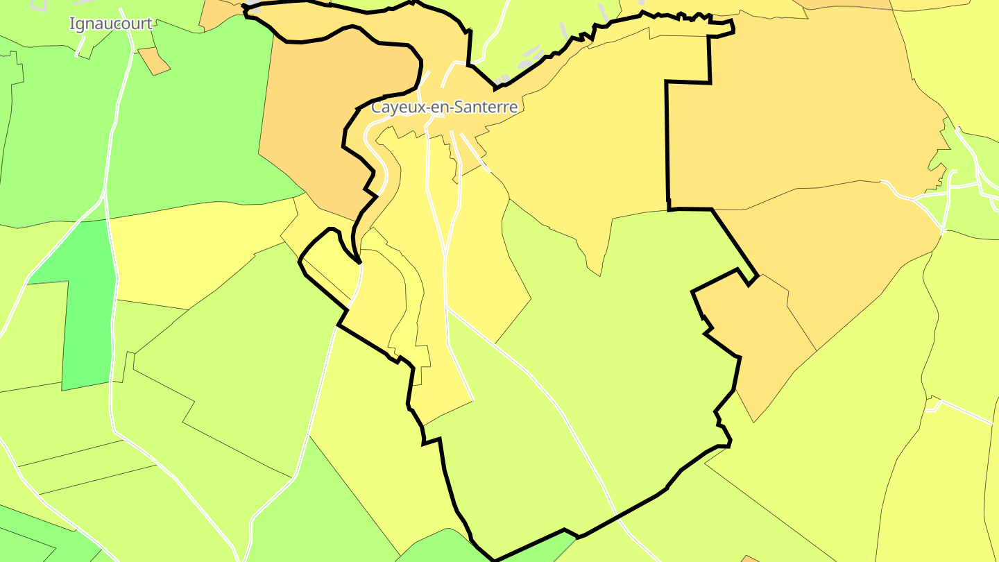 Carte des prix de l'immobilier Cayeux-en-Santerre