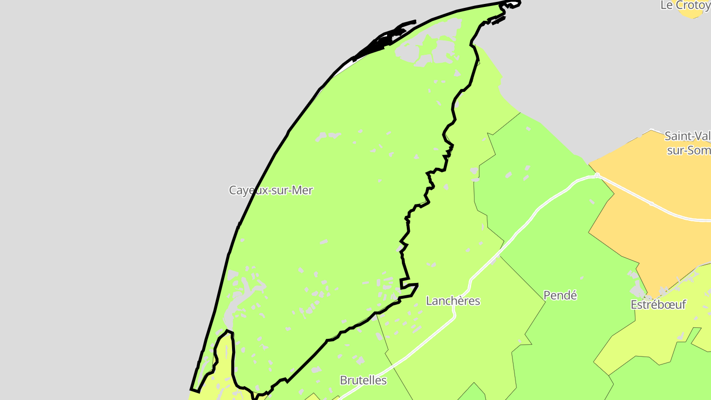 Carte des prix de l'immobilier Cayeux-sur-Mer