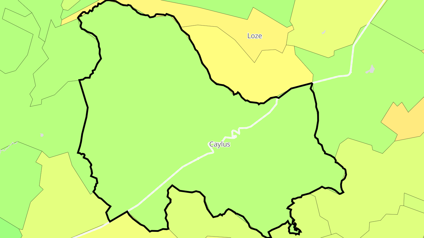 Carte des prix de l'immobilier Caylus